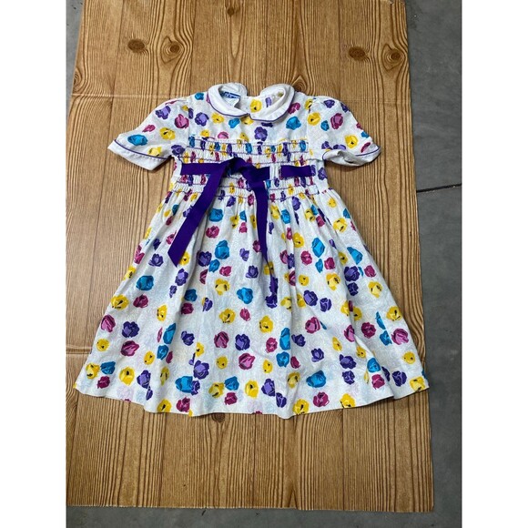 Polly Flinders Smocked Vintage Easter Spring Mother's Day